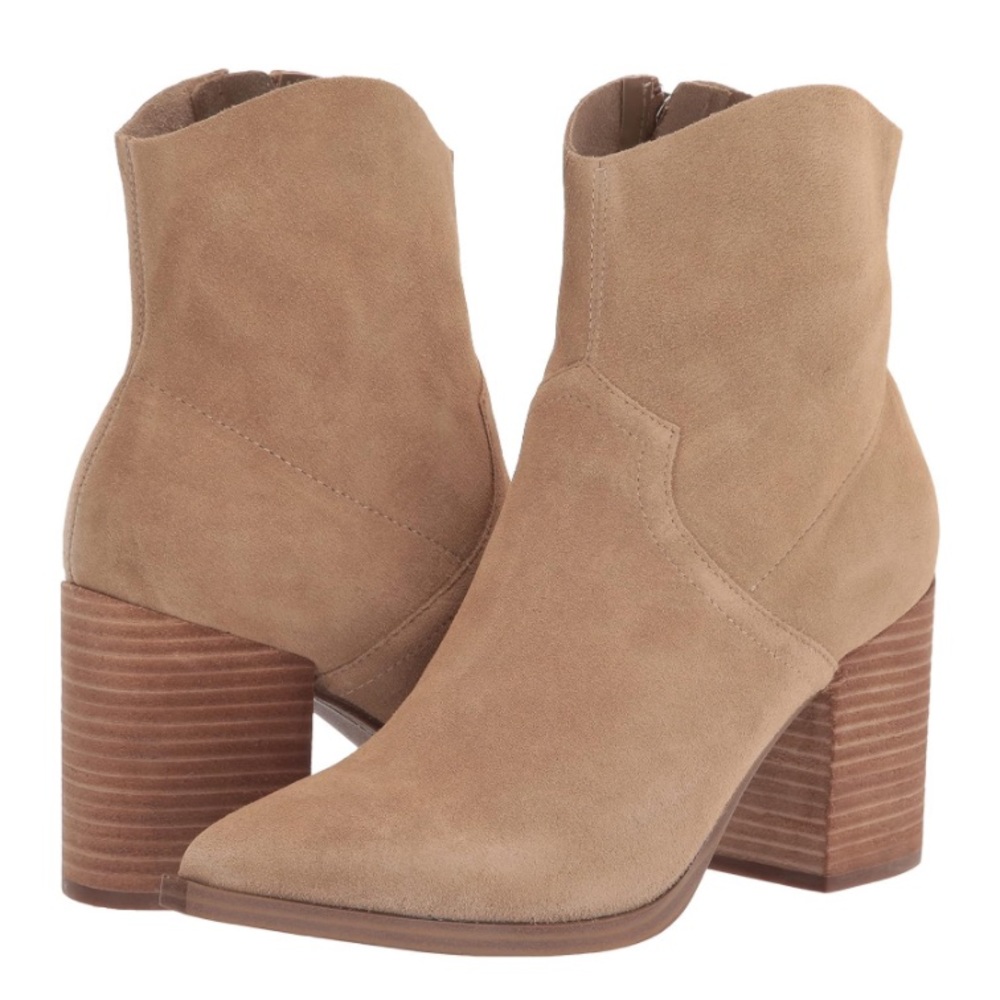 Steve Madden Tan Suede Pointed Toe Boots Size 7